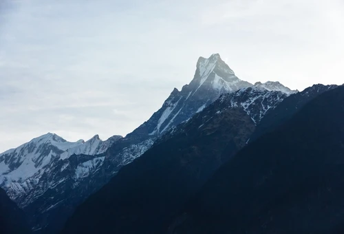 7000 meter peaks in Nepal rising above the Himalayan landscape
