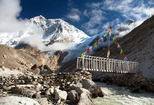 Panoramic Himalayan view during Makalu Base Camp Trek with dramatic mountain landscape and trekking trail