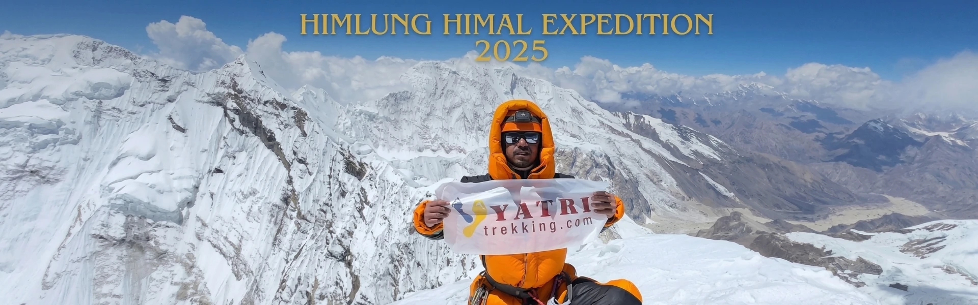 High-altitude expedition route in Nepal featuring snow-covered 7000m peaks and dramatic Himalayan landscape