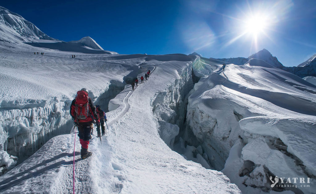Island Peak climbing adventure in the Everest region of Nepal Himalayas