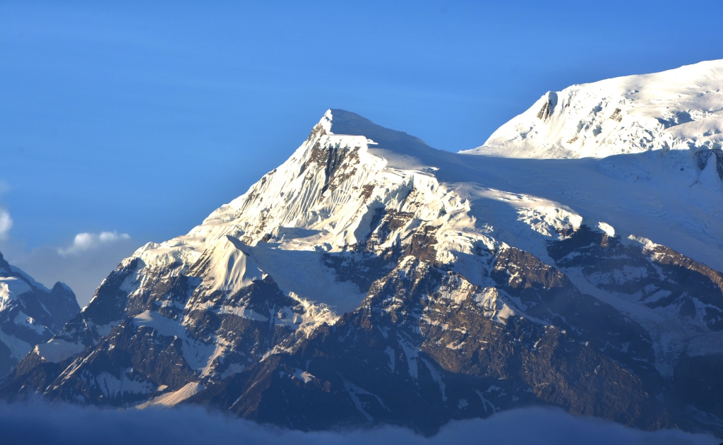 Gangapurna Peak at 7455 meters in the Annapurna region of Nepal
