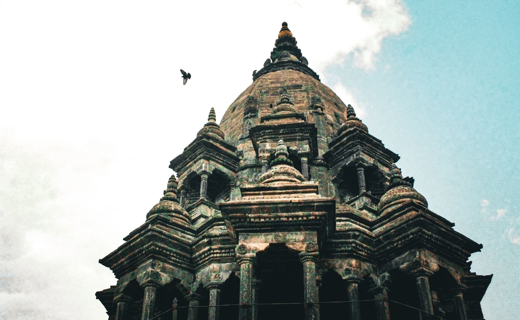 Stone built Krishna Temple located in the center of Patan Durbar Square, Nepal.