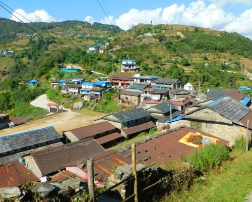 Bhadaure Village On The Way To Panchase Trek X
